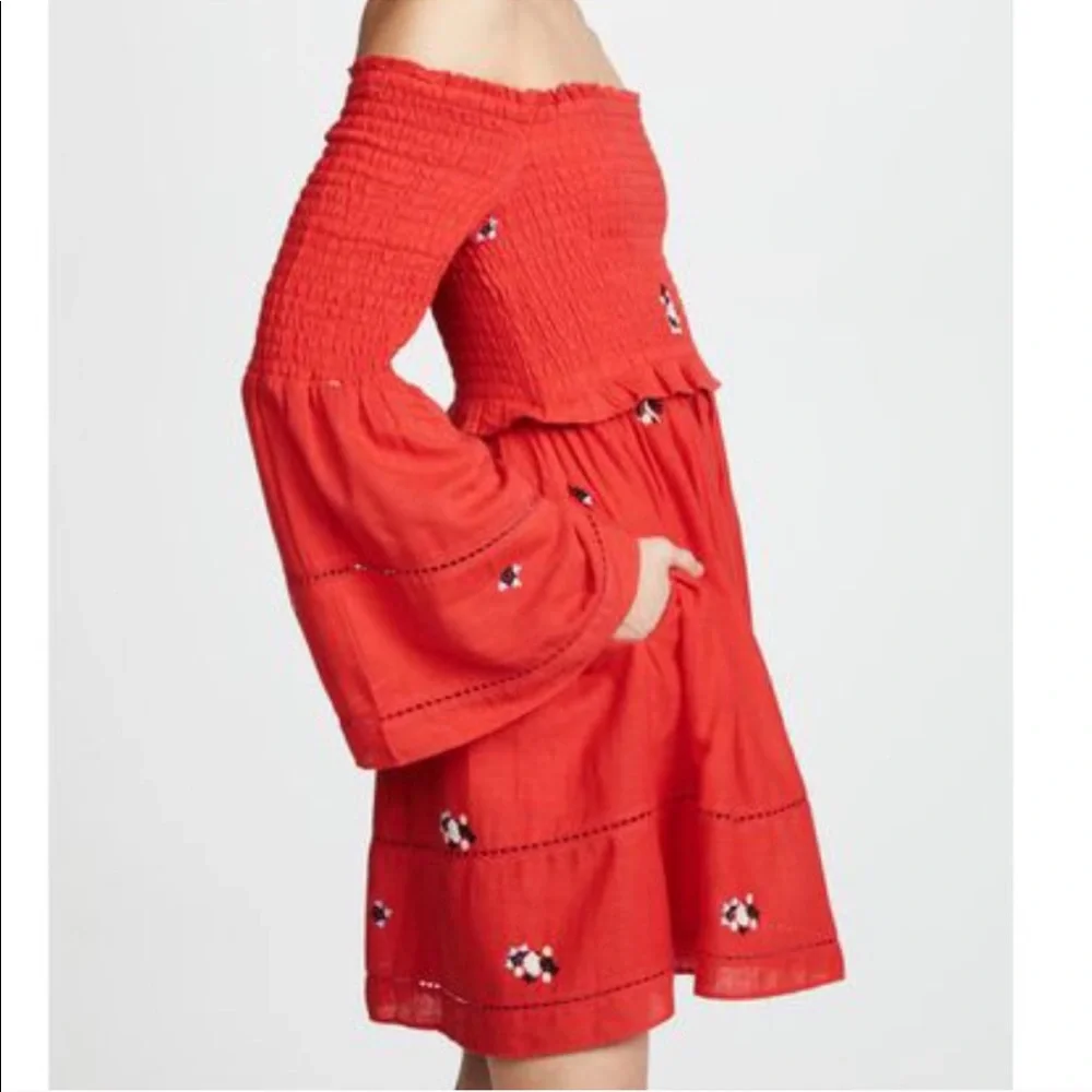 NWT FREE PEOPLE‎ COUNTING DAISIES EMBROIDERED DRESS Boho Cottagecore Romantic
